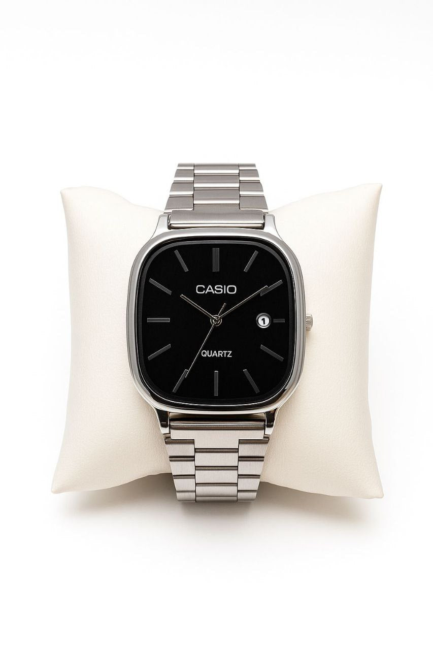 Black with silver band
