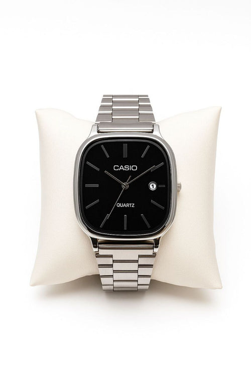 Black with silver band